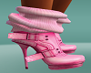 Pink buckle boots