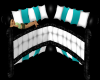 Blk/teal pose couch