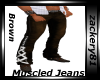 Muscled Jeans Brown