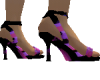 black neon spike heels