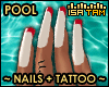 !T Pool Nails + Tattoo
