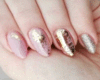 Beige+Gold Nails
