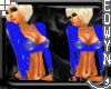 *E* pvc jacket & bra blu