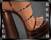 Brown Strap Platf Heels
