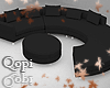 Black Curved Couch
