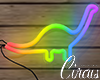 C` Rainbow Neon Dino