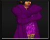 Purple Fur coat+dress