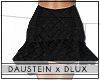 d|Black Ruffle-Hem Skirt