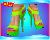 green base heels
