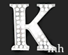 Silver Letter K