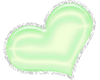glitter heart green