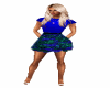 Blue top w/jeweled skirt