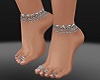 E* Feet Chain Silver V1