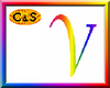 C&S Rainbow Letter V