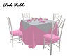 Pink and White table