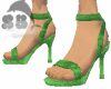 L. Green Velvet heels