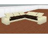 chocolate cream sofa