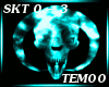 T|DJ M.O.H Teal Skull