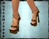 ^AZ^Bronze Leather Heels