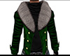 Dark Green Fur Coat (M)