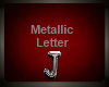 Silver Metallic Letter J
