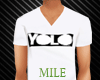 [M] YOLO white v-neck