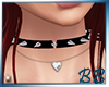 Silver ThinSpiked Choker