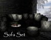 AV Black Sofa Set