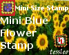 Mini blue flower stamp