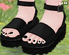 w. Cute Black Sandals