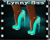 Exotique Teal Heels