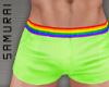 #S Pride Shorts #Lime