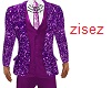 purple glitter suit sexy
