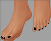 Real Feet Black Pedicure