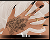 e Black nails +Tattoos