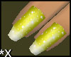 *X Snowy Yellow Nails