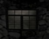 black wood window