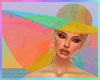 Pastel rainbow hat