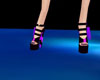 heels purple/pink/black