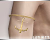 L* Gold Anchor Armband M