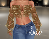 Boho Jean Set-Brown