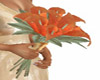 orange lily bouquet