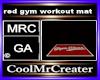 red gym workout mat