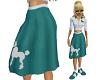 Poodle Skirt Turquoise