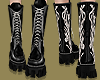 Embroidered Combat Boots
