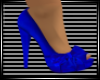 blue satin heels