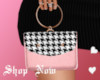 Pink Houndstooth Purse