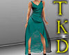 Teal Lace&Gem Dress