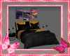 Black An Gold Bed