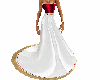 ruby and white gown